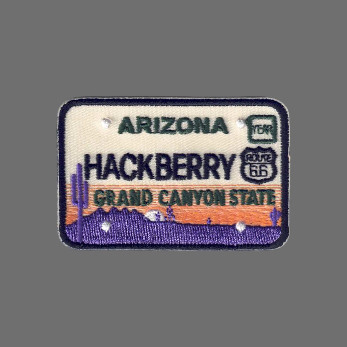 Hackberry ARIZONA License Plate Souvenir Patch - 0-1554