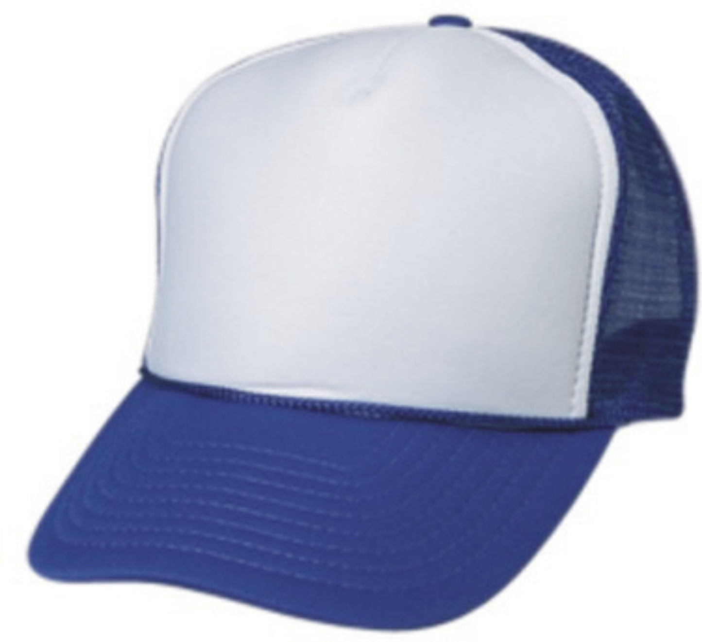 Trucker Mesh Royal Blue with WHITE Front Cap or Hat - 0111-11/39/11