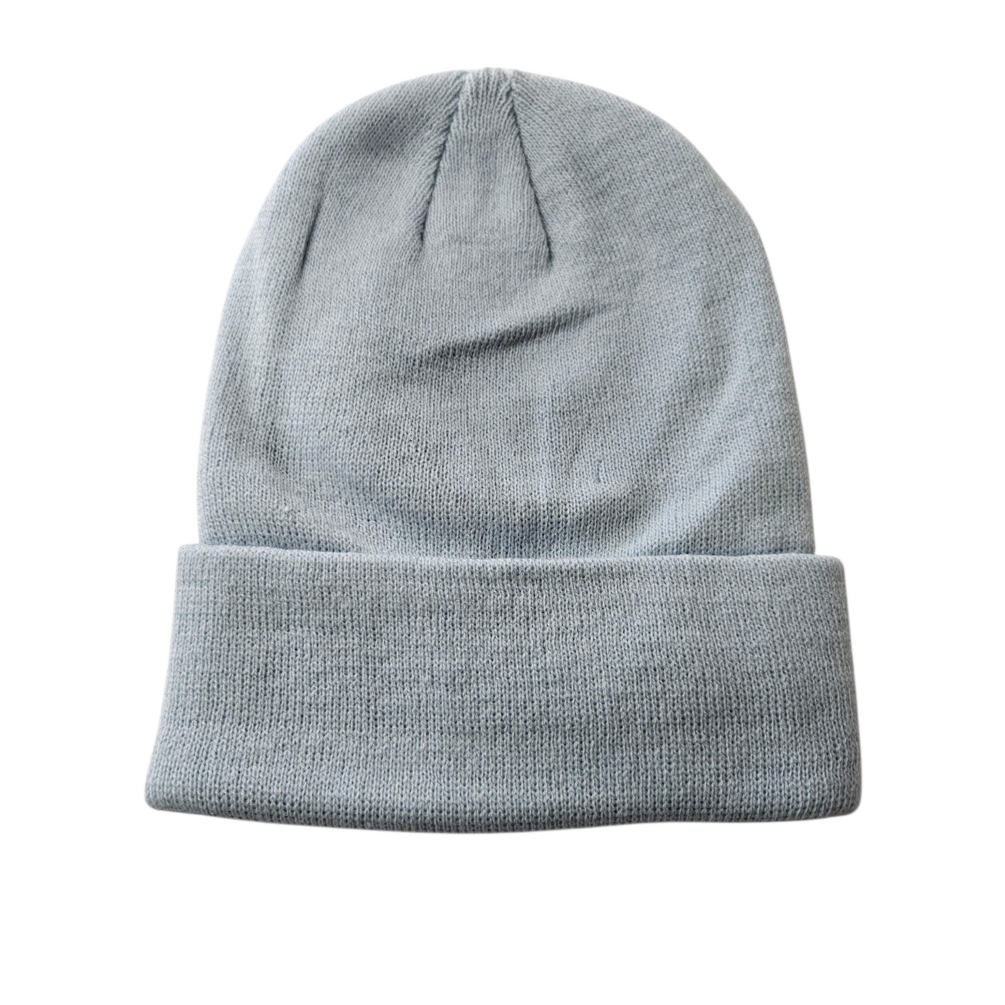 Lt Blue and Med Blue Knit Beanie Cuffed 0182-05