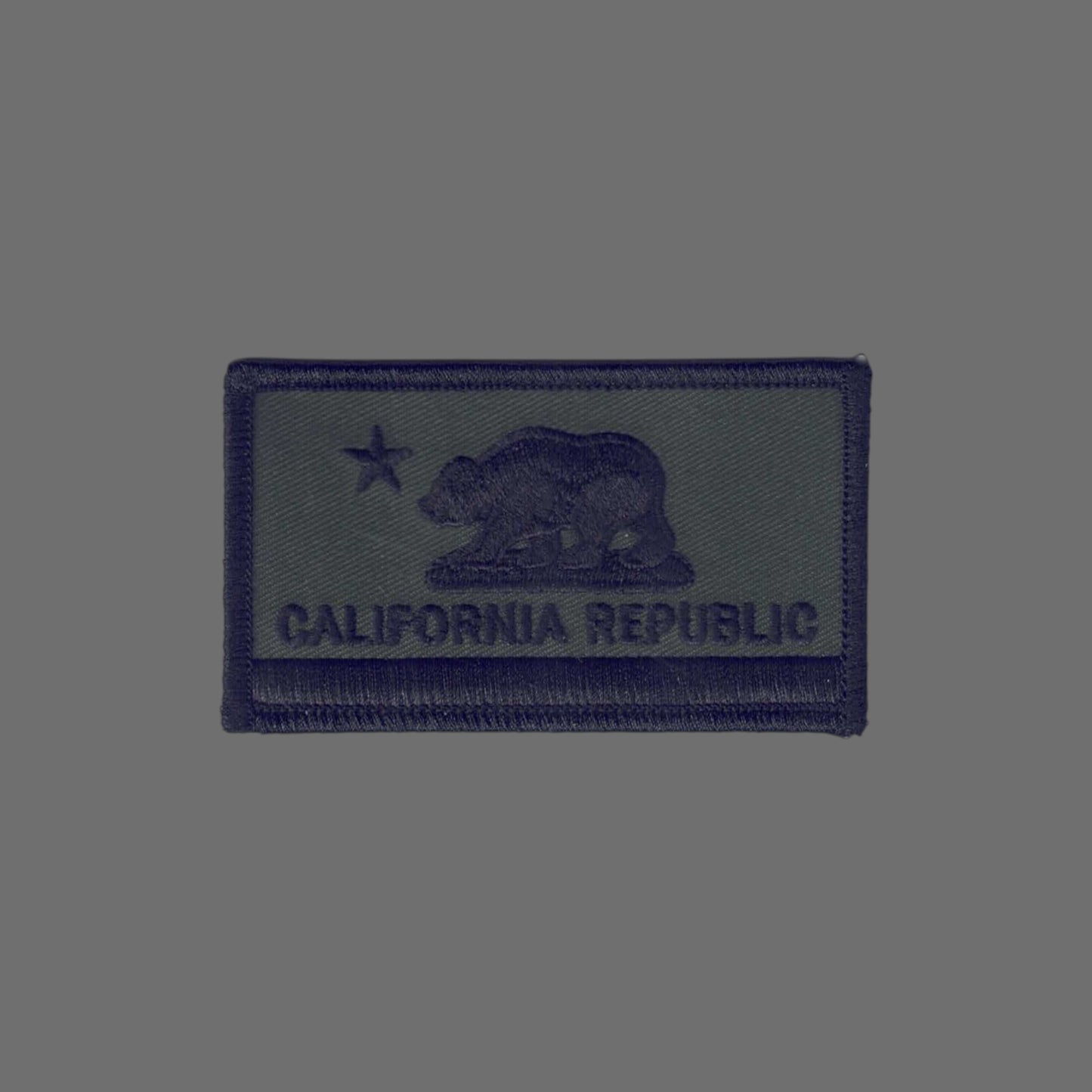 CALIFORNIA REPUBLIC Flag Olive Drab Patch - 1204-OD