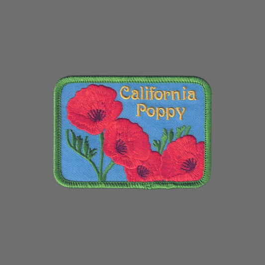 California Poppy Souvenir Patch Rectangle - 1209