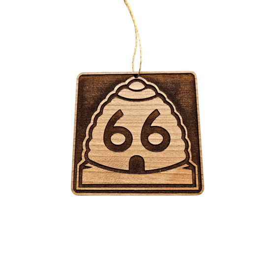 Utah Wood Ornament - Beehive State 66- Handmade in USA Souvenir - 15788