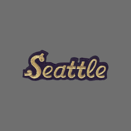 Seattle Gold Script Text Patch - 3396-21M/01