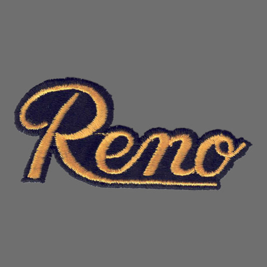 Reno Script Patch Gold on Black - 5002-21/01