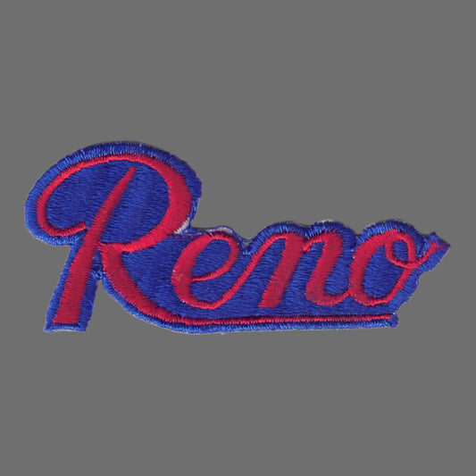 Reno Script Patch Red on Blue - 5002-36/11