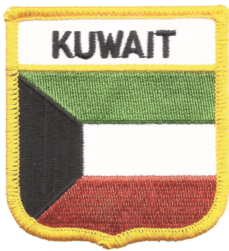 KUWAIT medium flag shield souvenir embroidered patch