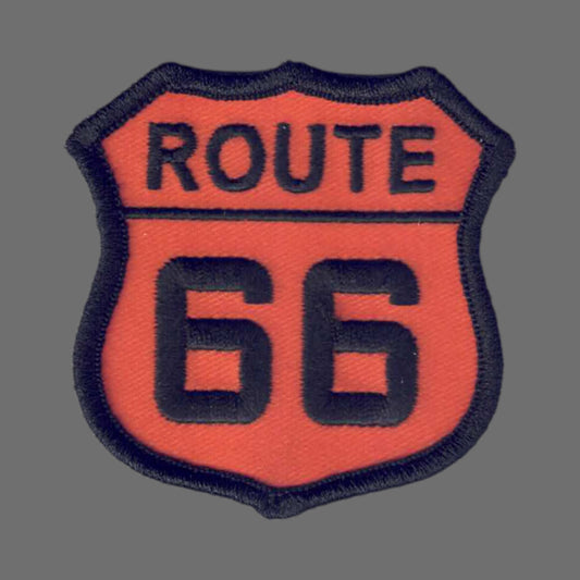ROUTE 66 Patch Black on Orange - 6876-01/32