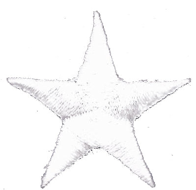 White Embroidered Star Patch 1.25 Inch - 7401-39