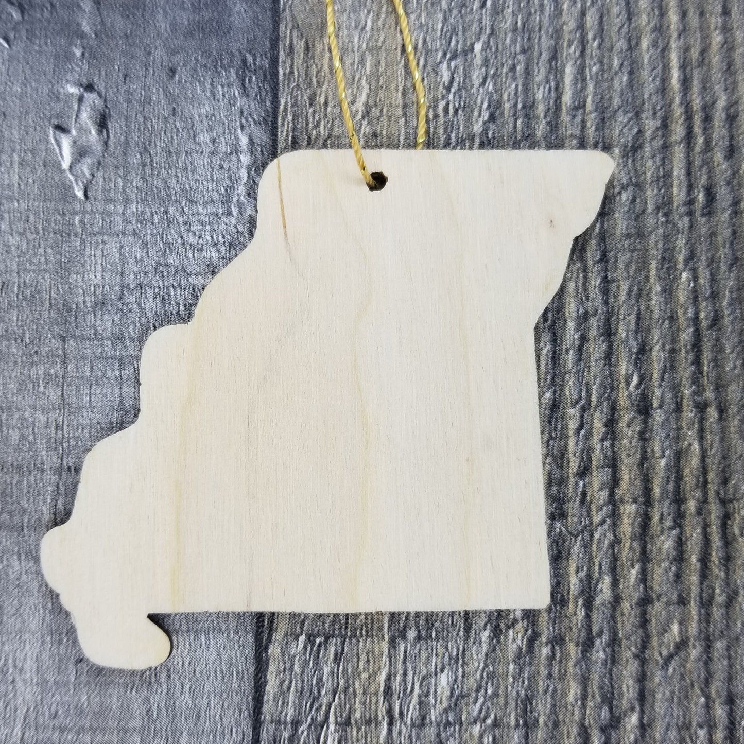 Missouri Wood Ornament - MO State Shape with State Motto - Handmade Wood Ornament Made in USA Christmas Decor
