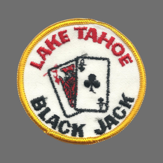 Vintage LAKE TAHOE Blackjack Souvenir Embroidered Patch SEW ON - 10169