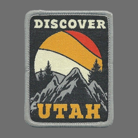 Utah Patch – Discover Utah - Iron On Travel Patch – Souvenir Patch – Embellishment Applique – 1.8"