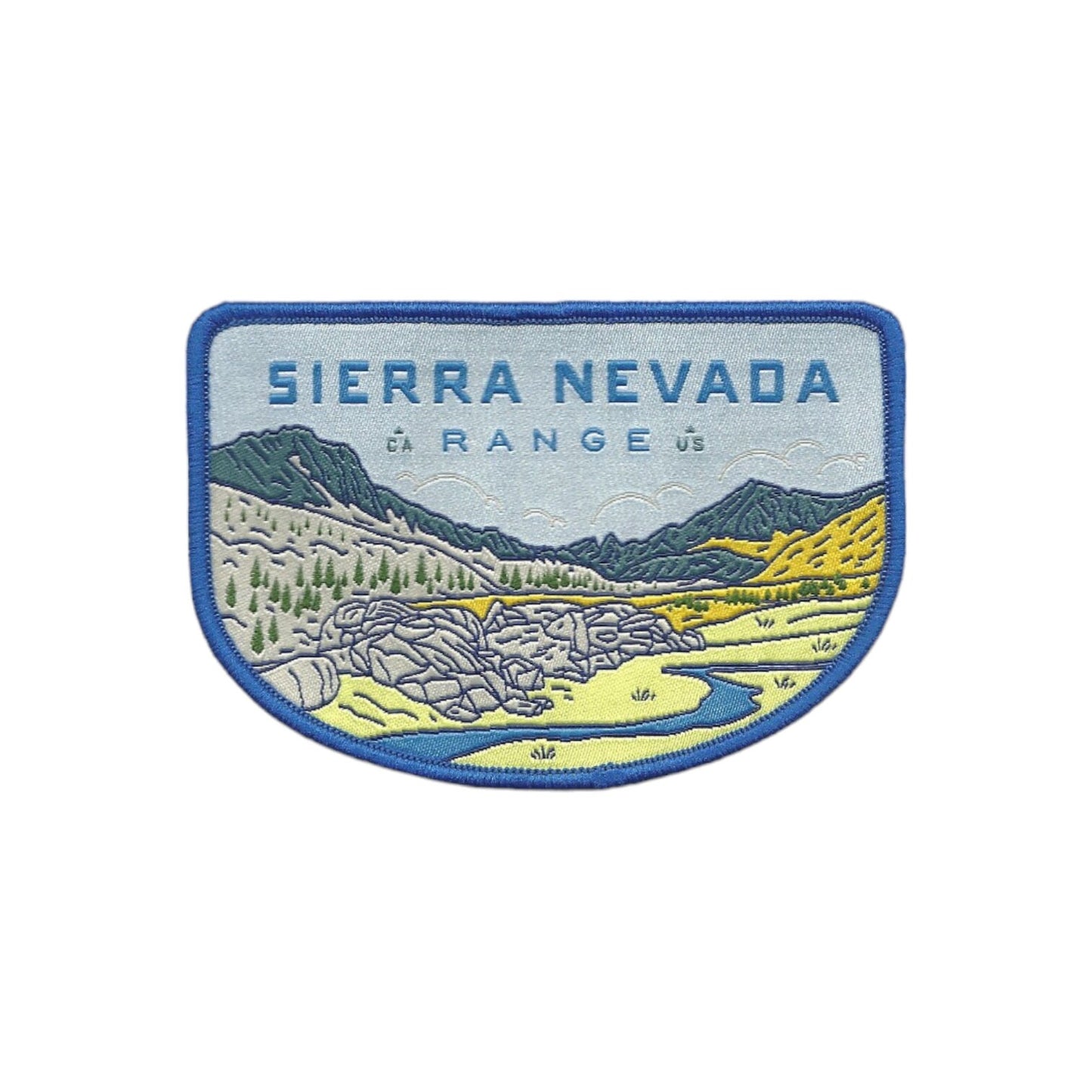 California Patch – CA Sierra Nevada Range - Travel Patch – Souvenir Patch 3.8" Iron On Sew On Embellishment Applique