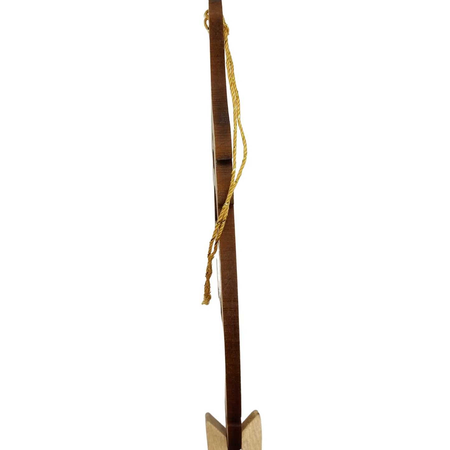 Tok Alaska Bear Christmas Ornament Wood Laser Cut Handmade in USA Souvenir Memento Feather 5.375" Travel Gift Leaf