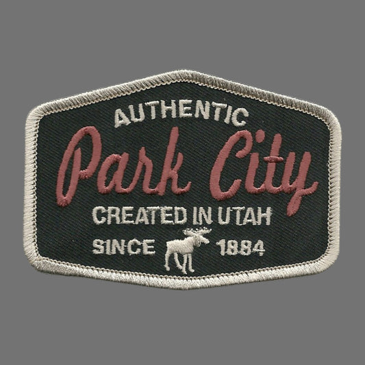 Park City Utah Patch – Mountain Resort UT – Travel Patch Iron On – UT Souvenir Patch – Applique – Travel Gift 3″ Vintage Retro - 10469