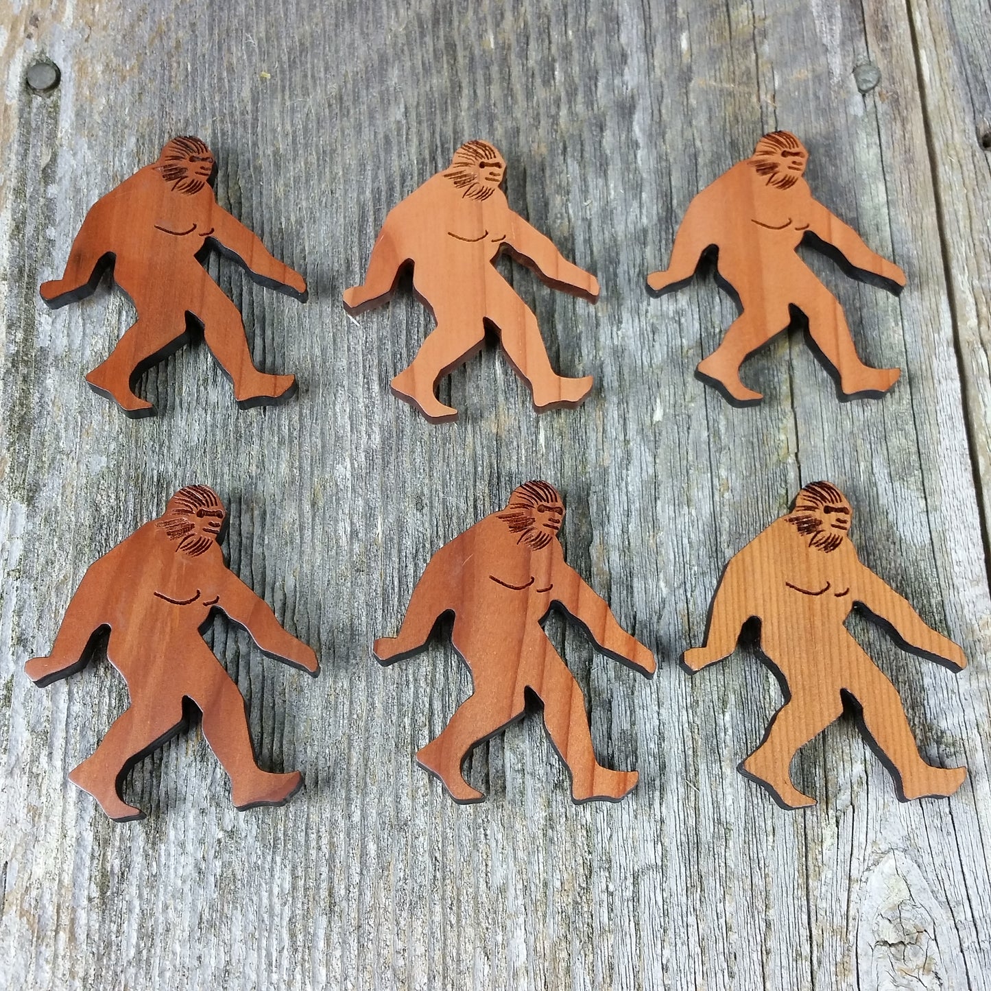 Bigfoot Magnet Sasquatch Souvenir Made in USA Handmade Wood - 4000
