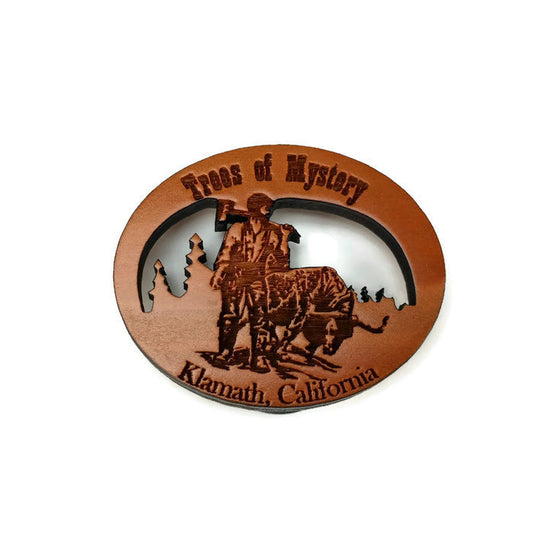 Trees of Mystery Souvenir Magnet Handcrafted USA Travel Wood Gift - M 4009