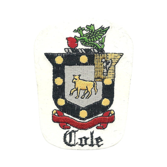 Cole Coat of Arms or Family Crest Patch - 0-0421