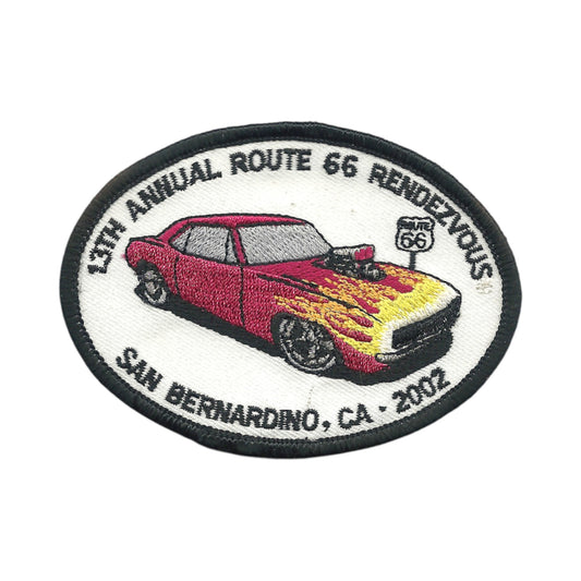 Vintage 13TH ANNUAL ROUTE 66 RENDEZVOUS 2002 Patch - 0-6666-02