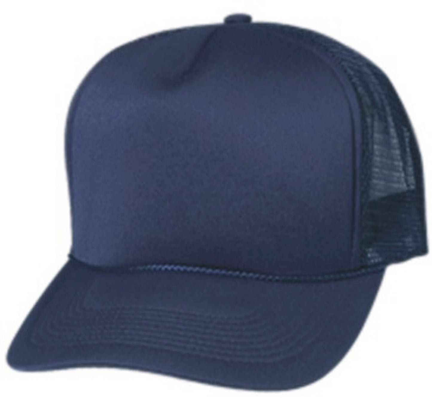 Solid Trucker Mesh Navy Cap or Hat - 0111-08