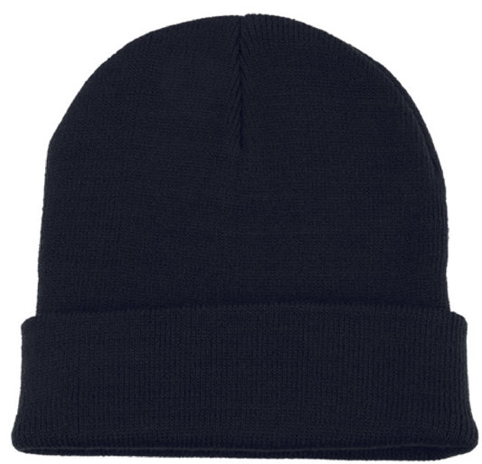 Black Knit Beanie Cuffed 0182-01