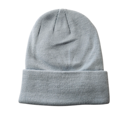 Lt Blue and Med Blue Knit Beanie Cuffed 0182-05