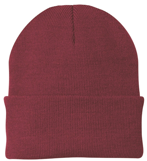 Maroon Knit Beanie Cuffed 0182-29