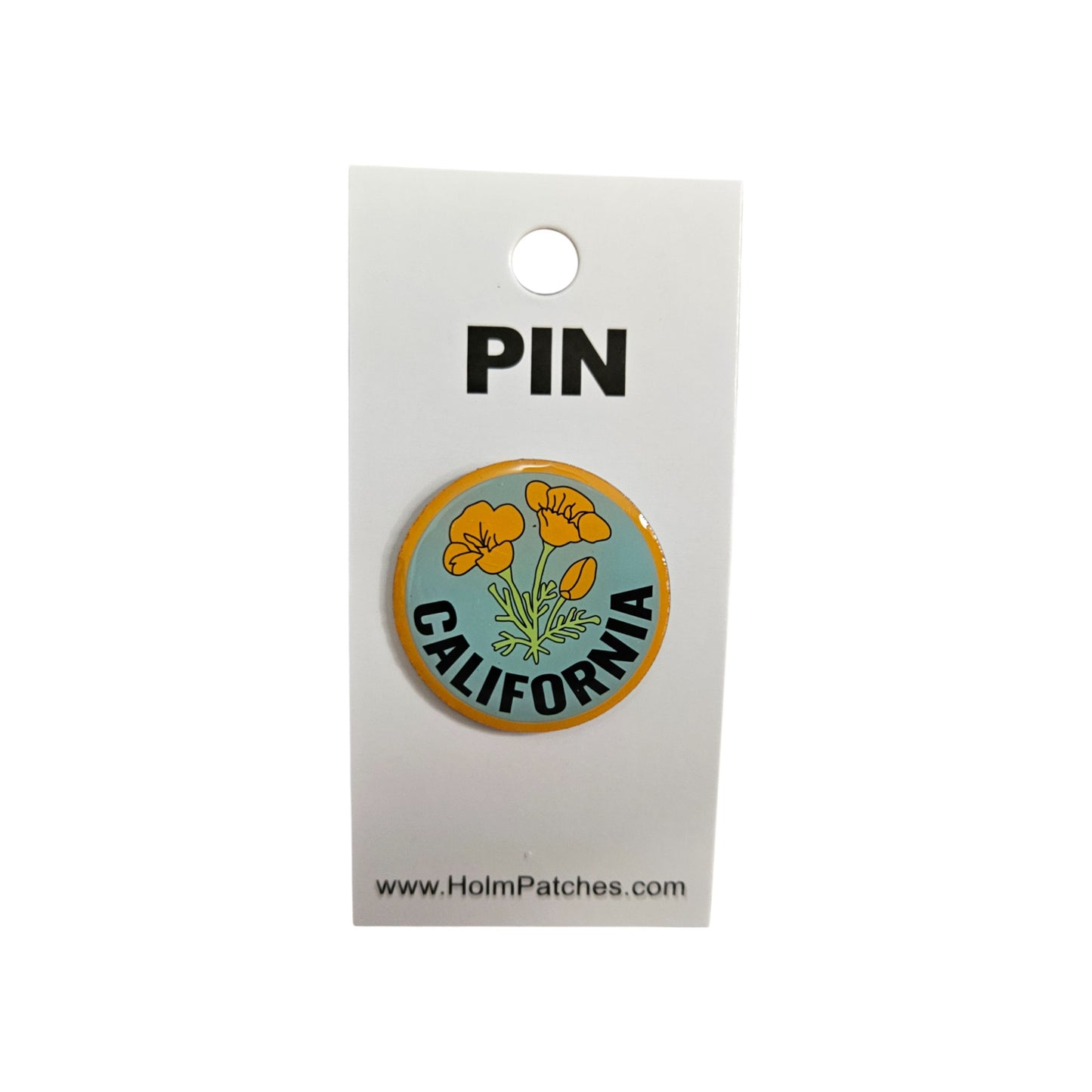 CALIFORNIA poppy pin Carded 0475-CA09