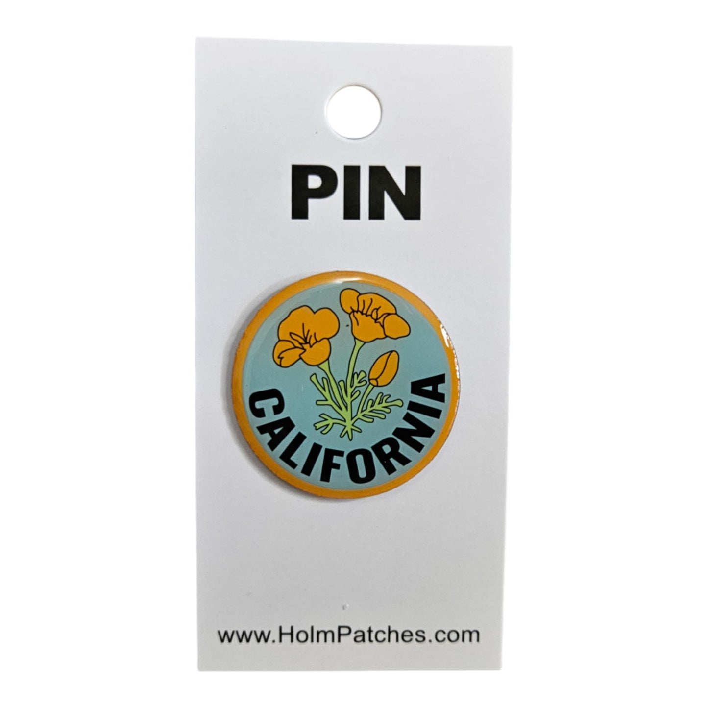 CALIFORNIA poppy pin Carded 0475-CA09