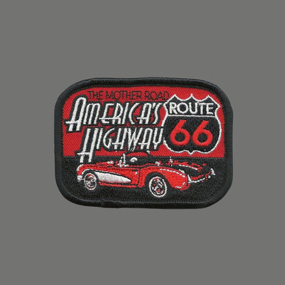 Route 66 Patch – The Mother Road America's Highway - Travel Patch Iron On – Souvenir Patch Travel 3"