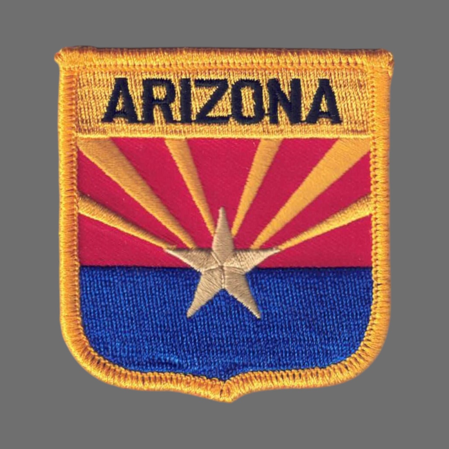 ARIZONA Med State Flag Shield Souvenir Patch - 1105