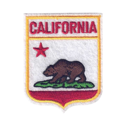 CALIFORNIA SM State Flag Shield Souvenir Patch - 1201