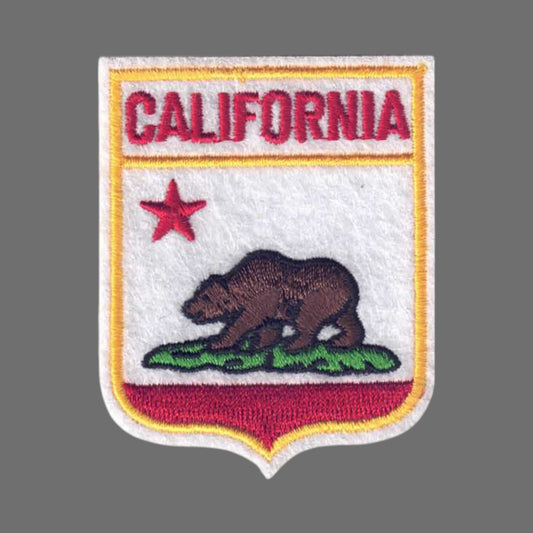 CALIFORNIA SM State Flag Shield Souvenir Patch - 1201