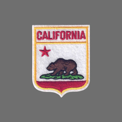 CALIFORNIA SM State Flag Shield Souvenir Patch - 1201