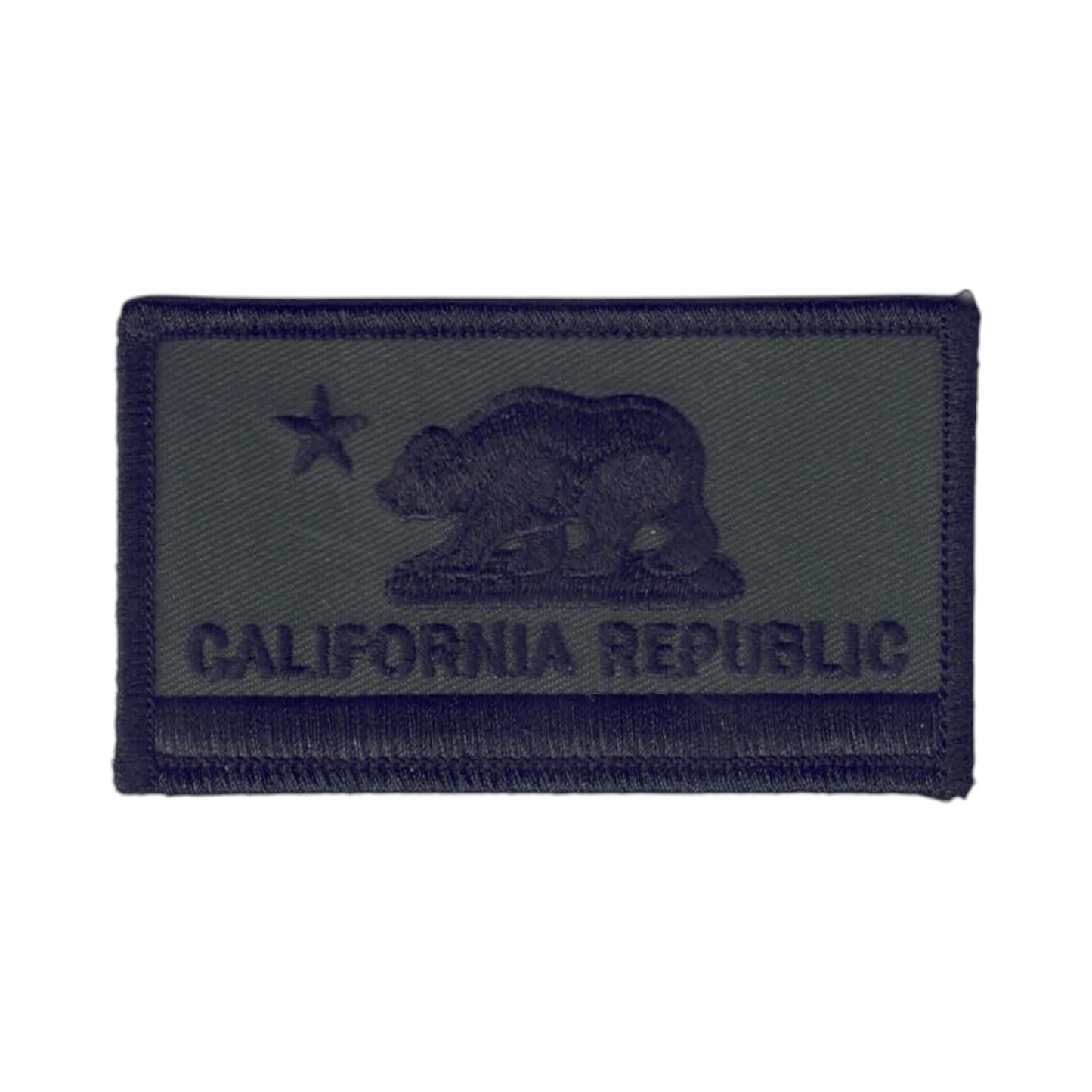 CALIFORNIA REPUBLIC Flag Olive Drab Patch - 1204-OD