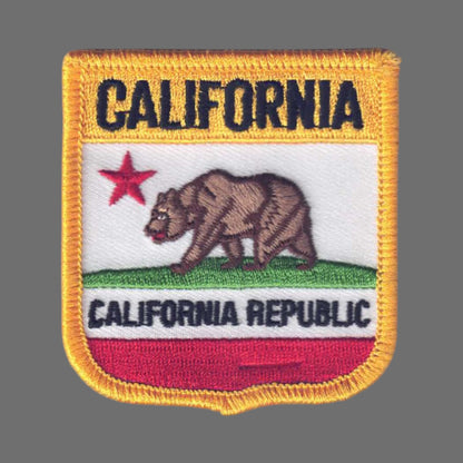 CALIFORNIA REPUBLIC Med Flag Shield Patch - 1205CR
