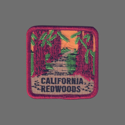 CALIFORNIA REDWOODS Souvenir Patch Square- 1216/2.5
