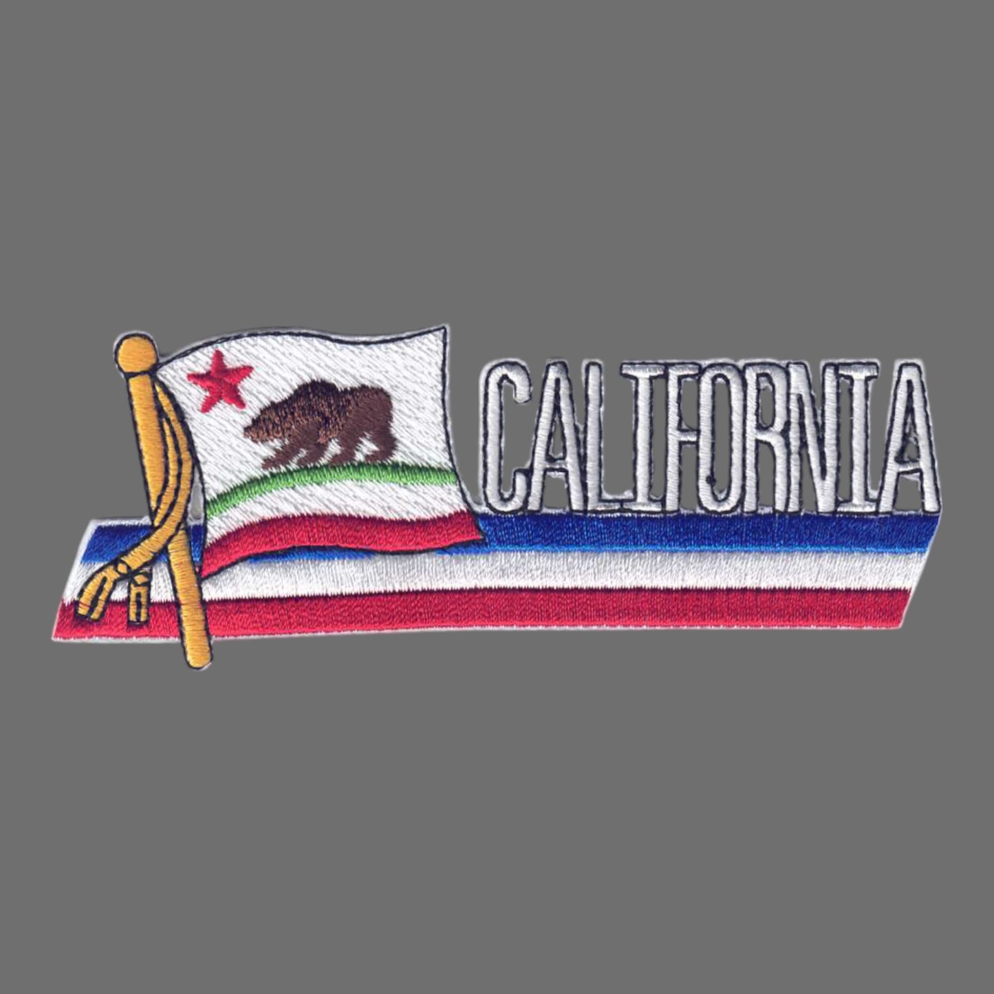 CALIFORNIA Wavy Flag Ribbon Patch - 1246