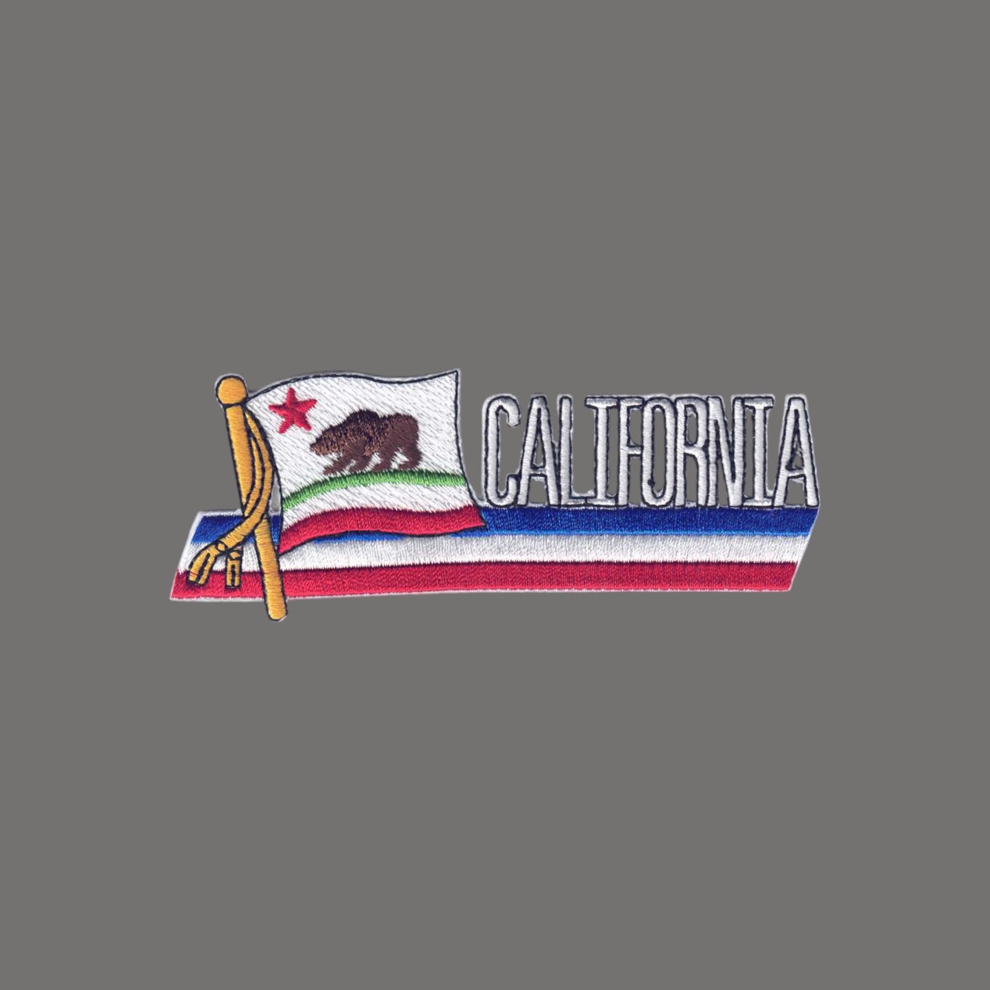 CALIFORNIA Wavy Flag Ribbon Patch - 1246