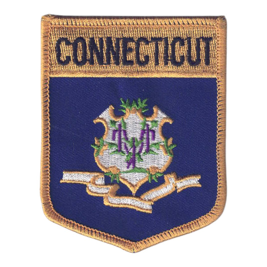 CONNECTICUT LG Flag Shield Patch - 1302
