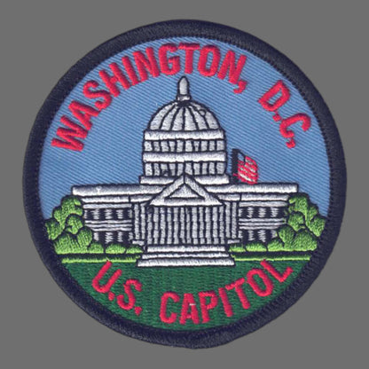 WASHINGTON D.C. U.S. CAPITOL Iron On Embroidered Patch - 1411