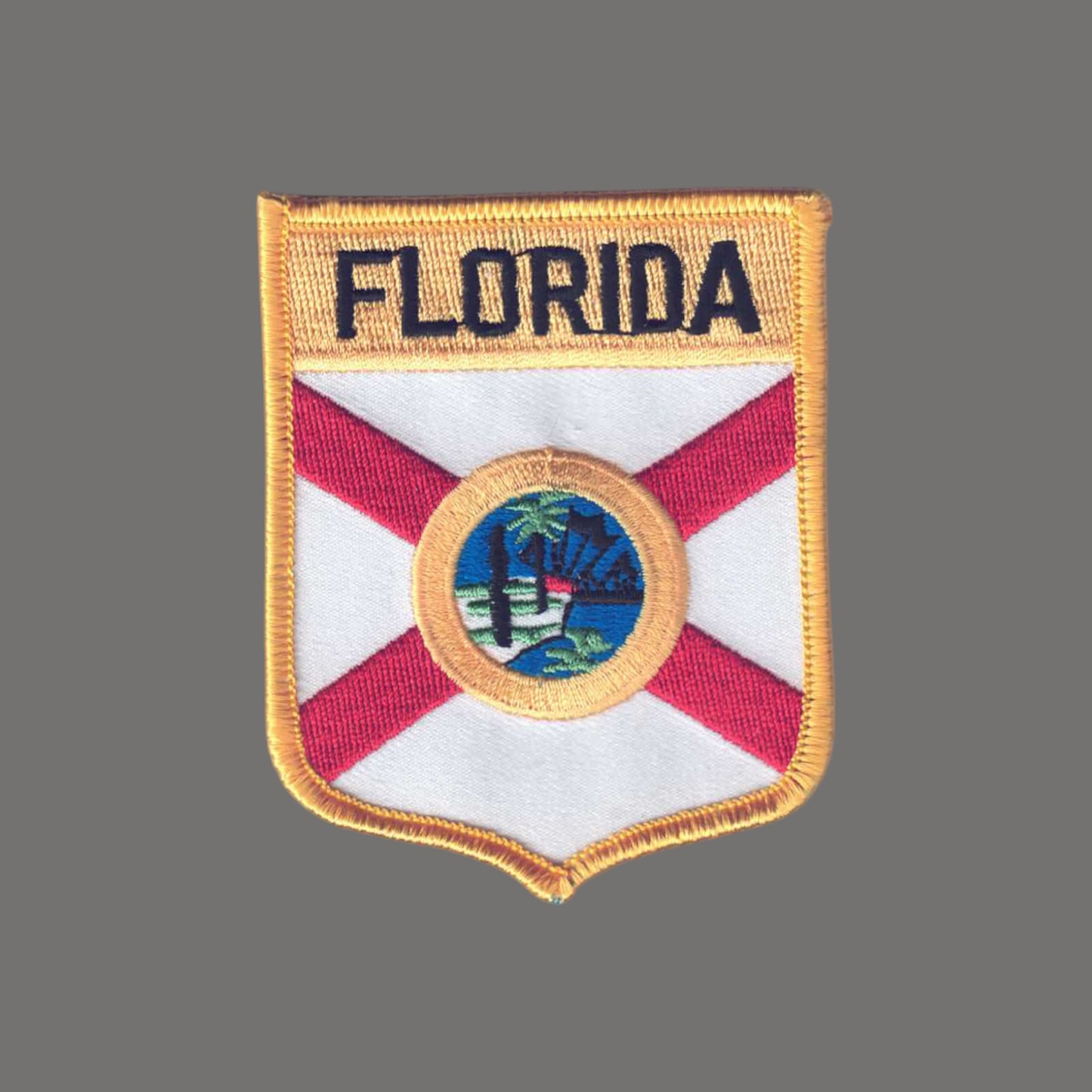 FLORIDA LG Flag Shield Souvenir Patch - 1452