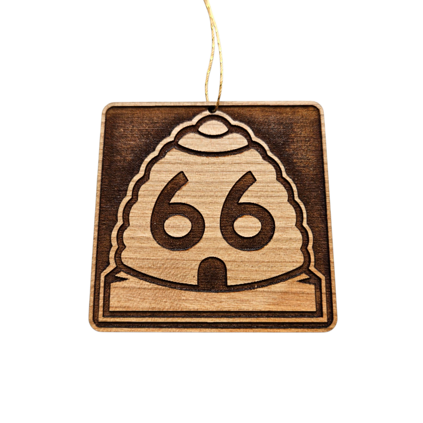 Utah Wood Ornament -  Beehive State 66- Handmade in USA Souvenir - 15788