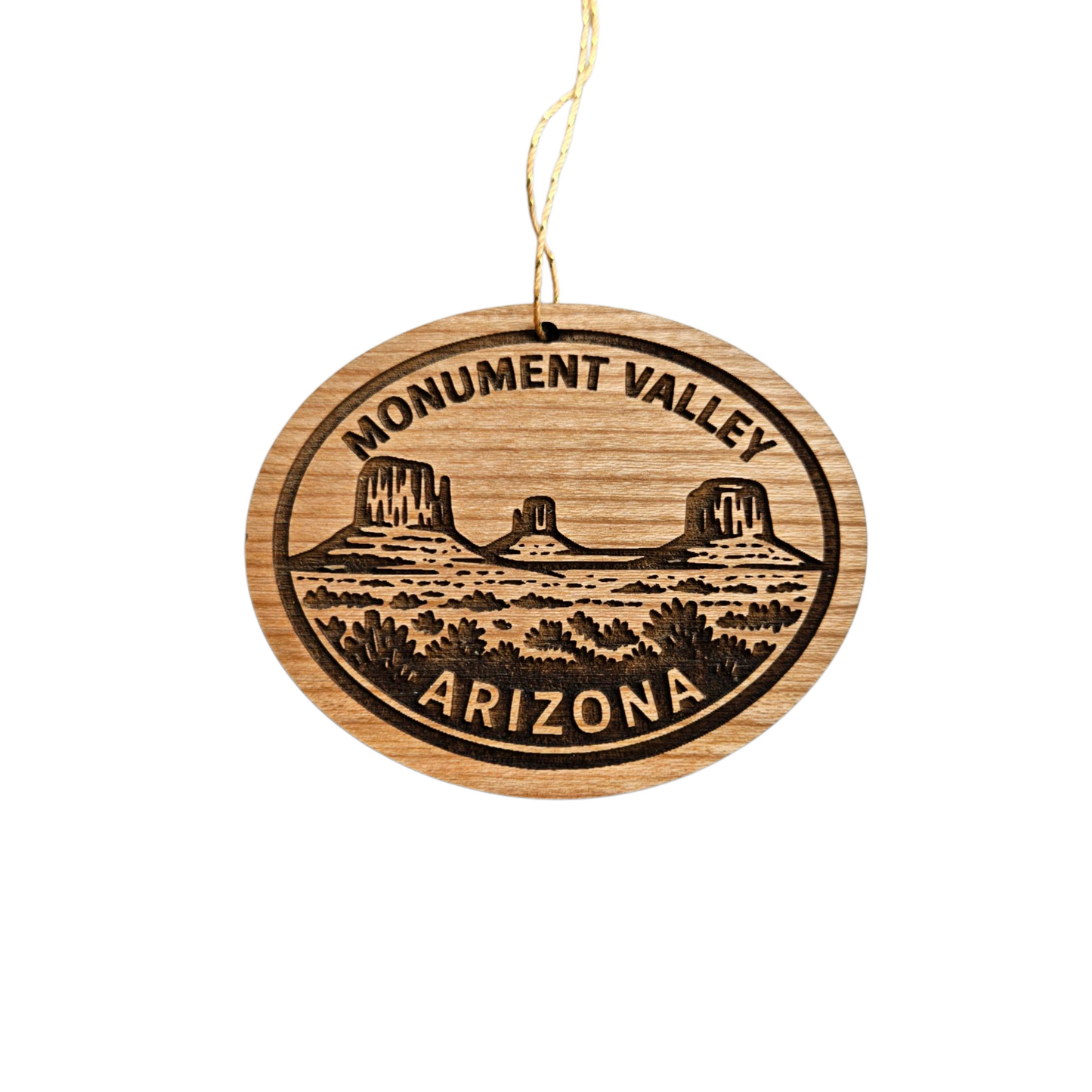 Monument Valley Arizona Ornament Handmade Wood Souvenir Utah - 15790