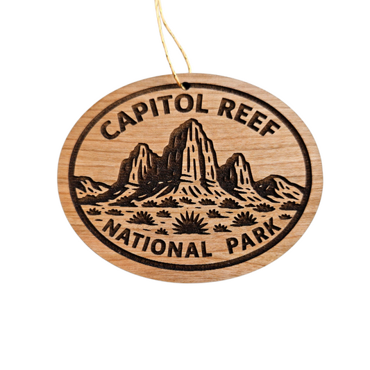 Capitol Reef National Park Cathedral Valley Ornament Wood Souvenir Utah - 15792