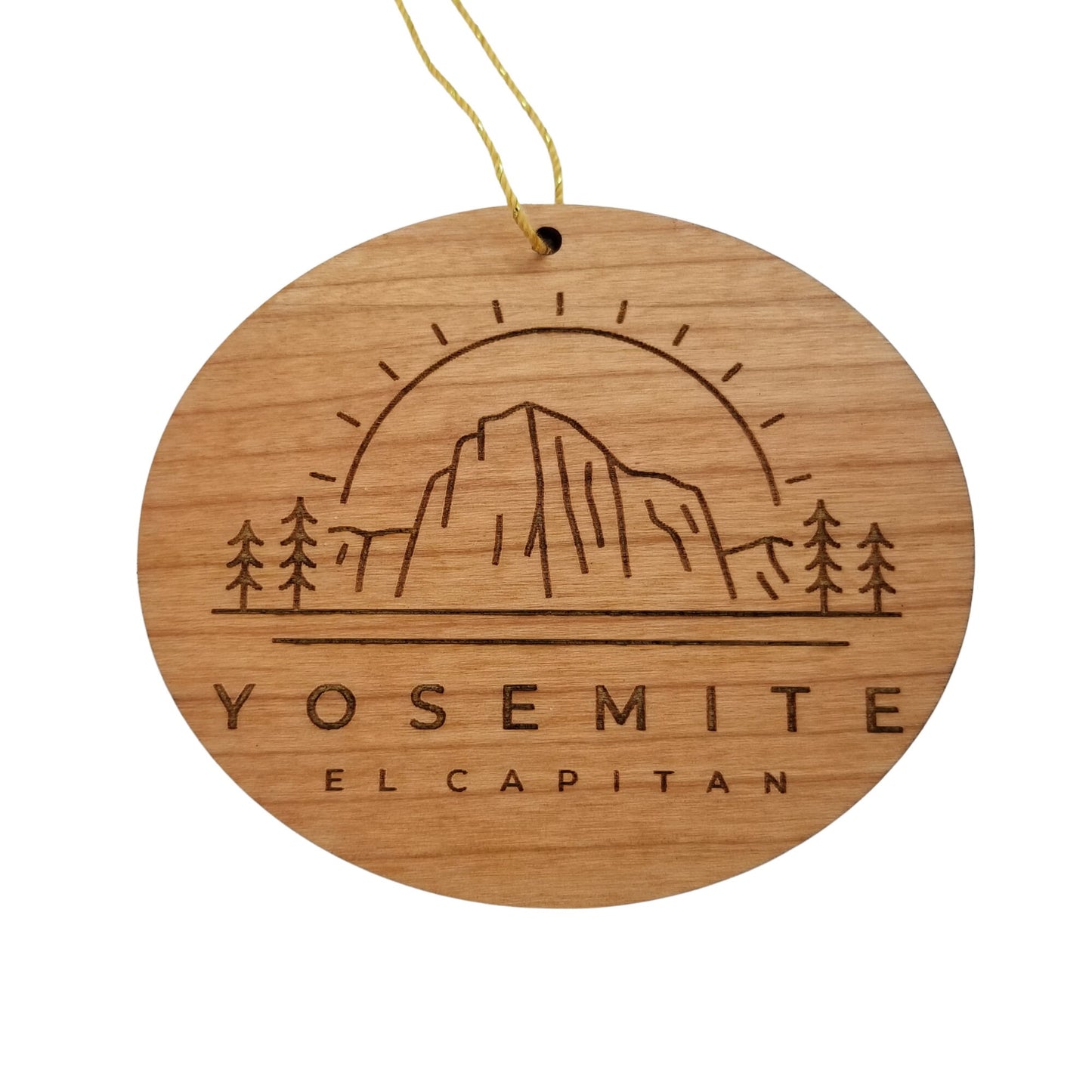 Yosemite National Park Ornament - El Capitan Handmade Wood Ornament - California Souvenir - Christmas Travel Gift - 15521