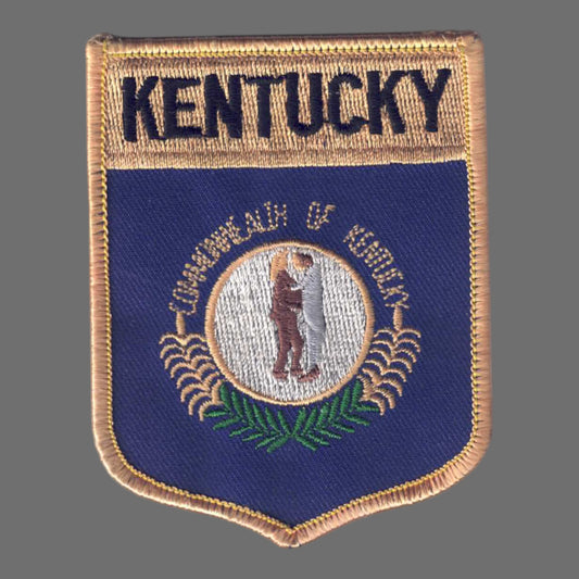 KENTUCKY Lg Flag Shield Souvenir Patch - 1852