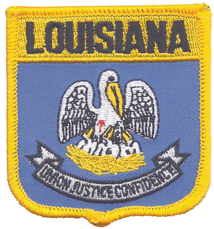LOUISIANA Med Flag Shield Souvenir Patch - 1905