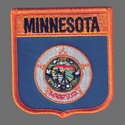 MINNESOTA Med Flag Shield Souvenir Patch - 2155