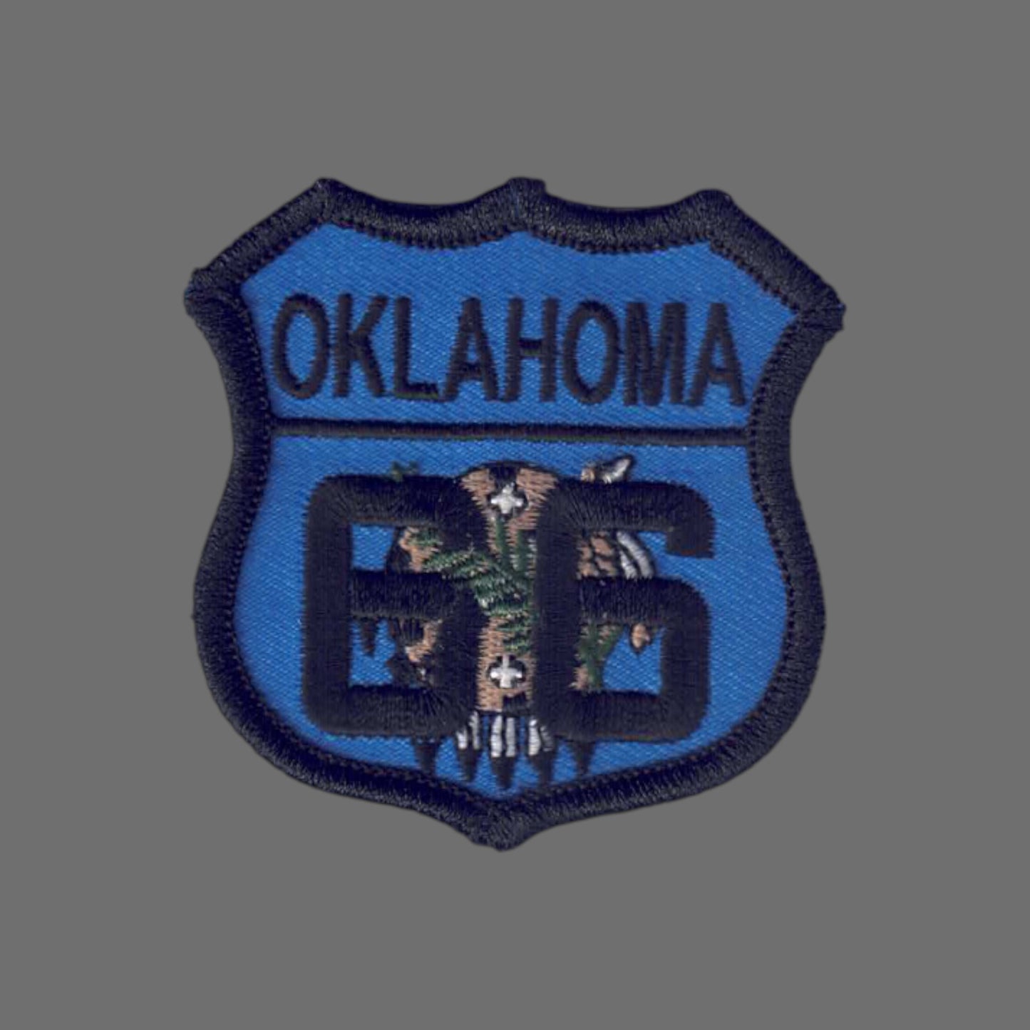OKLAHOMA 66 on OK Flag Souvenir Patch - 2817