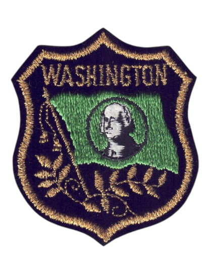 WASHINGTON  Flag Gold Black Patch - 3362